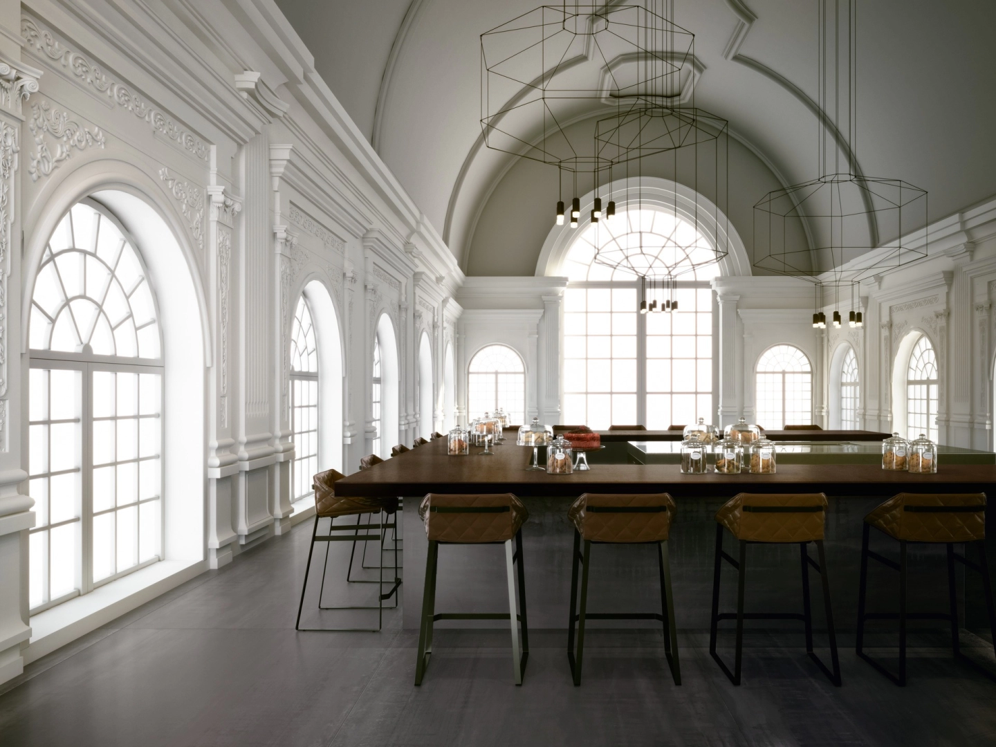 Gres Marazzi Grande Metal Look efekt metal w nowoczesnym salonie