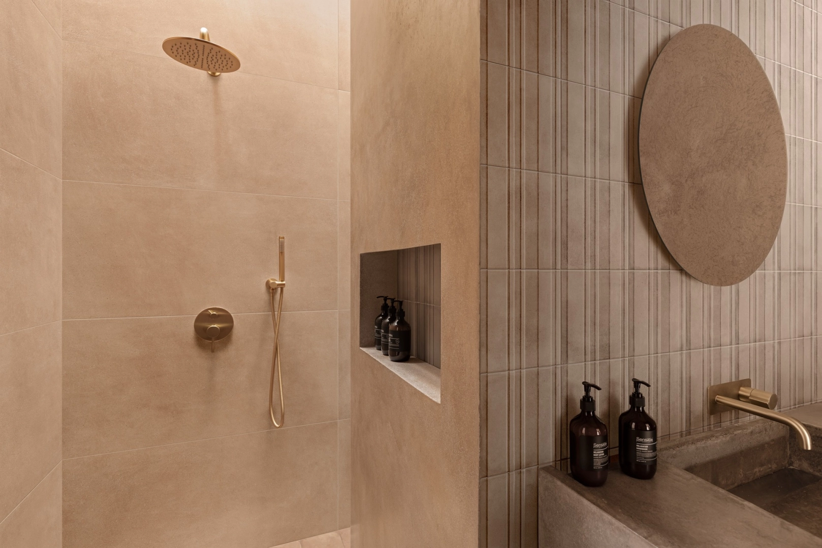 Marazzi Slow gres o efekcie terakoty na podłodze w nowoczesnym domu