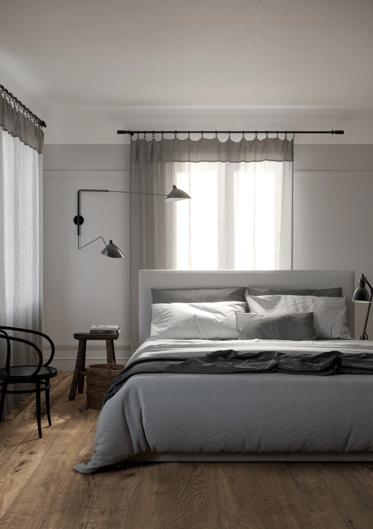 Marazzi Vero – gres imitujący drewno w eleganckiej aranżacji salonu