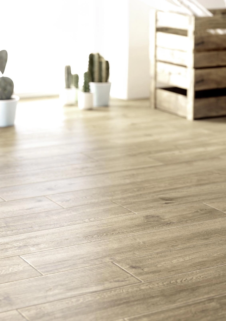 Gres porcelanowy Marazzi Treverkway drewno w luksusowym salonie