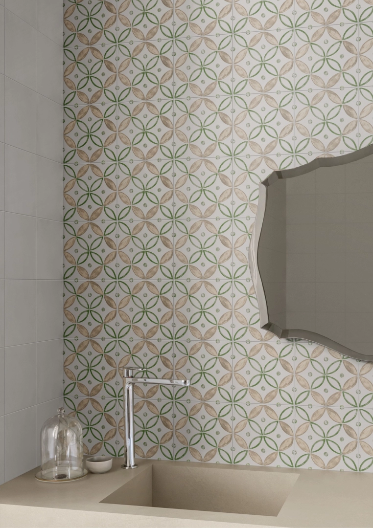 Gres Marazzi Artcraft efekt terakota w nowoczesnym salonie