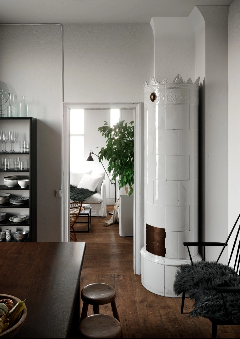 Gres Marazzi Vero efekt drewno w nowoczesnym salonie