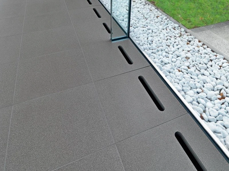 Gres porcelanowy Marazzi Sistemt terrazzo w minimalistycznym wnętrzu