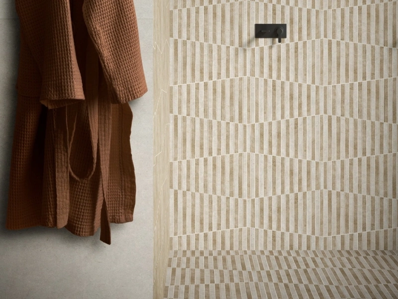 Gres porcelanowy Marazzi Terratech beton w minimalistycznym wnętrzu