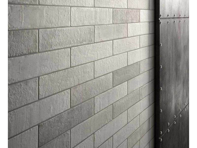 Płytki Marazzi Terramix efekt cegła w nowoczesnej aranżacji salonu
