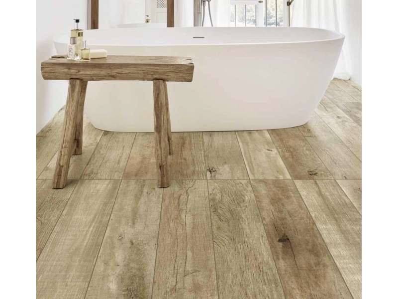 Marazzi Treverkstage gres o efekcie drewna na podłodze w nowoczesnym domu