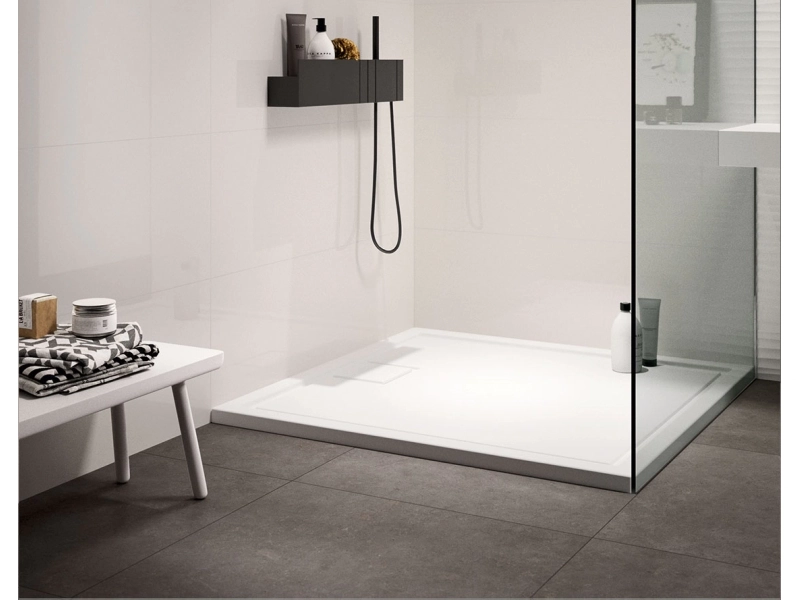 Gres porcelanowy Marazzi Essenziale kolor w luksusowym salonie