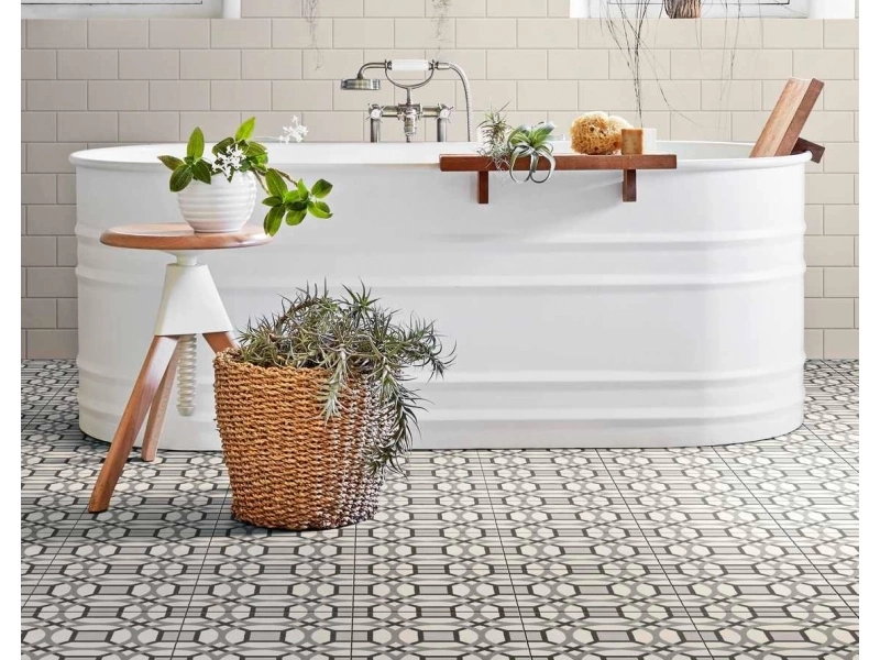 Płytki Marazzi Hello efekt cegła w nowoczesnej aranżacji salonu