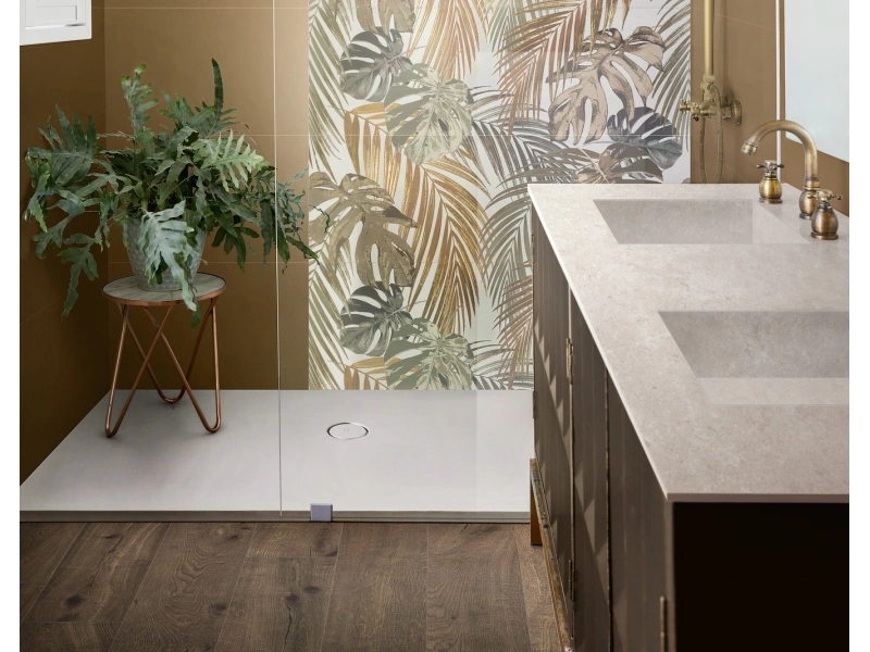 Płytki Marazzi Momenti efekt kolor w nowoczesnej aranżacji salonu