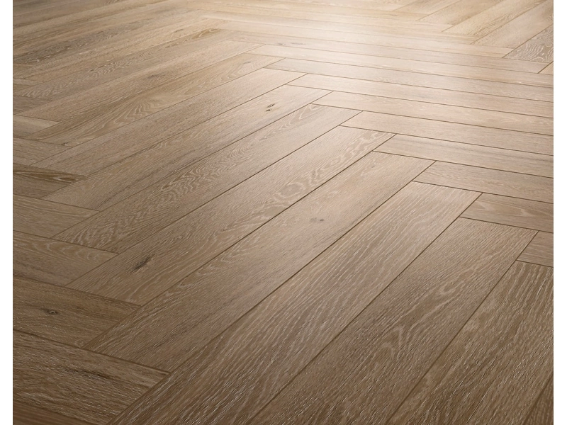 Płytki Marazzi Treverkcharme imitujące drewno w eleganckim holu i salonie