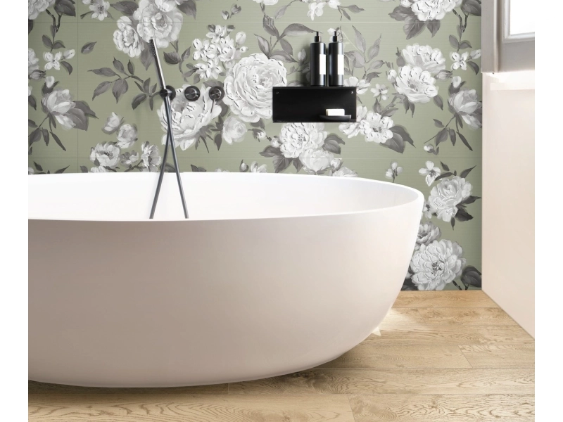 Marazzi White Deco gres o efekcie koloru w nowoczesnym apartamencie